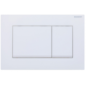 GEBERIT Sigma 30 Matte White Rectangular Button Flush Plate